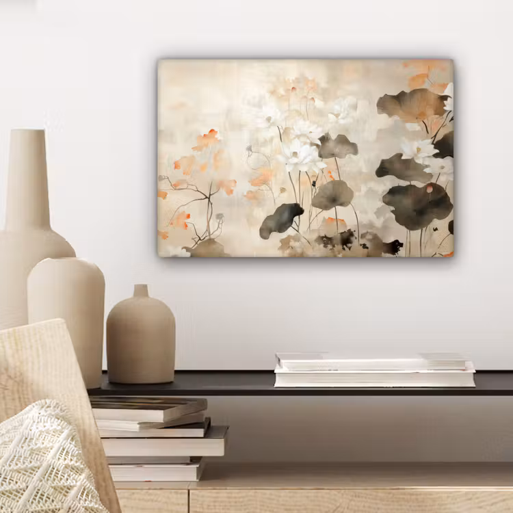 Bloemen - Japandi - Wabi sabi canvas 2cm klein -sfeer6