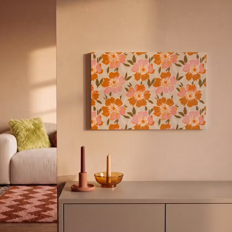 Bloemen - Motief - Retro canvas 2cm klein 34 -sfeer1