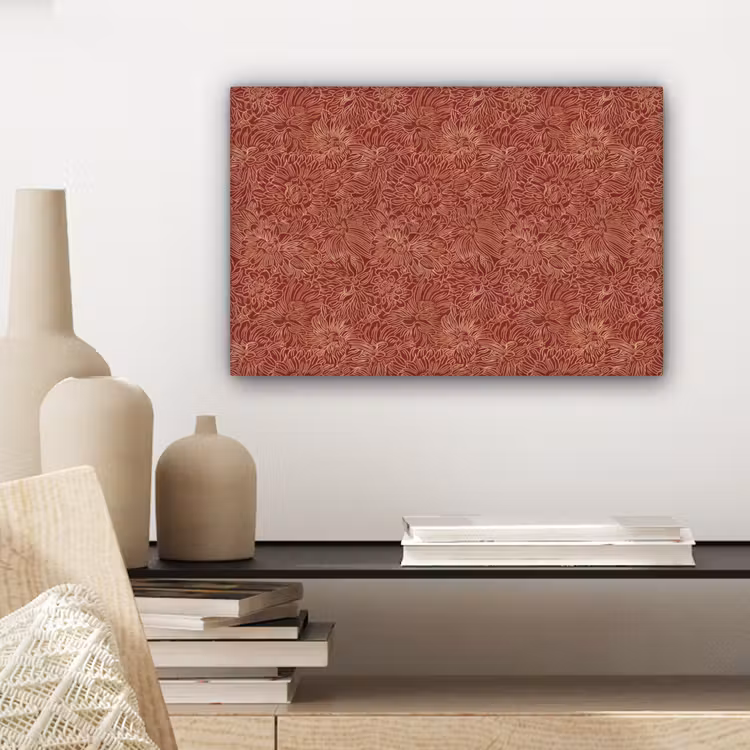 Bloemen - Motief - Rood canvas 2cm klein 34 -sfeer6