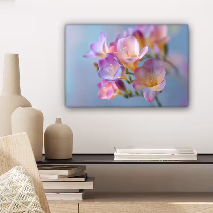 Bloemen - Paars - Overloop - Meeldraden canvas 2cm klein -sfeer6