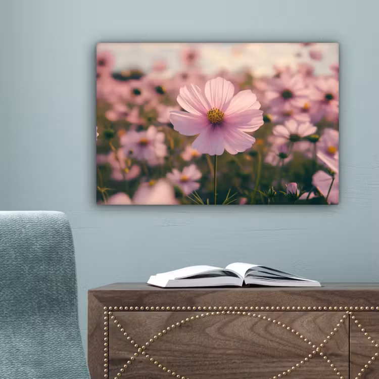 Bloemen - Paars - Wazig canvas 2cm klein -sfeer4