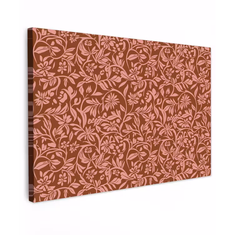 Bloemen - Print - Roze canvas 2cm klein 34 -z3d