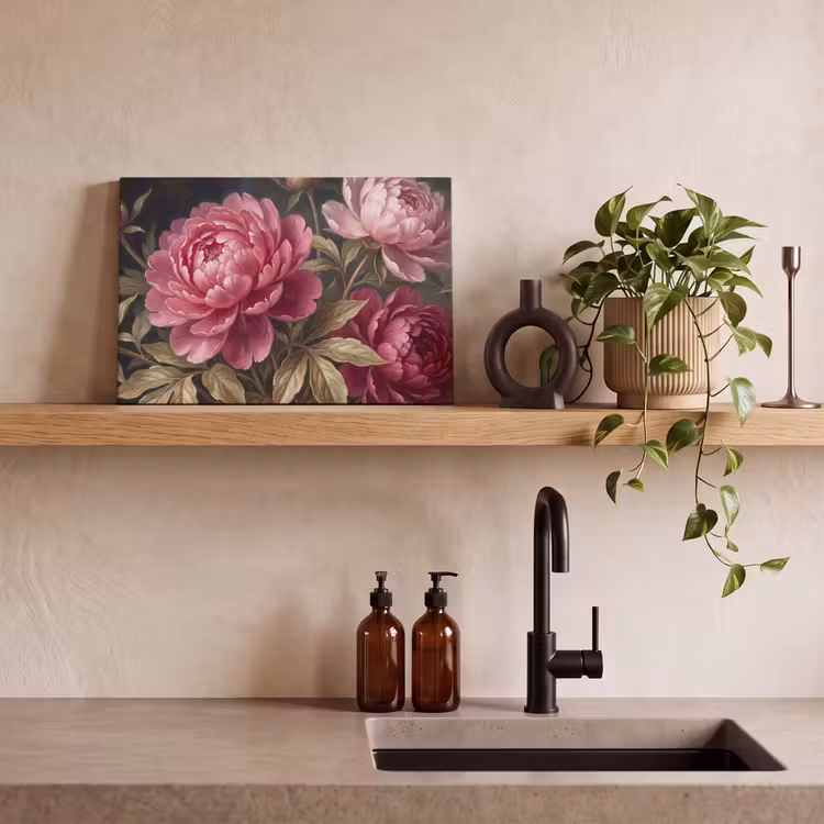 Bloemen - Roze - Klassiek - Natuur canvas 2cm klein -sfeer3