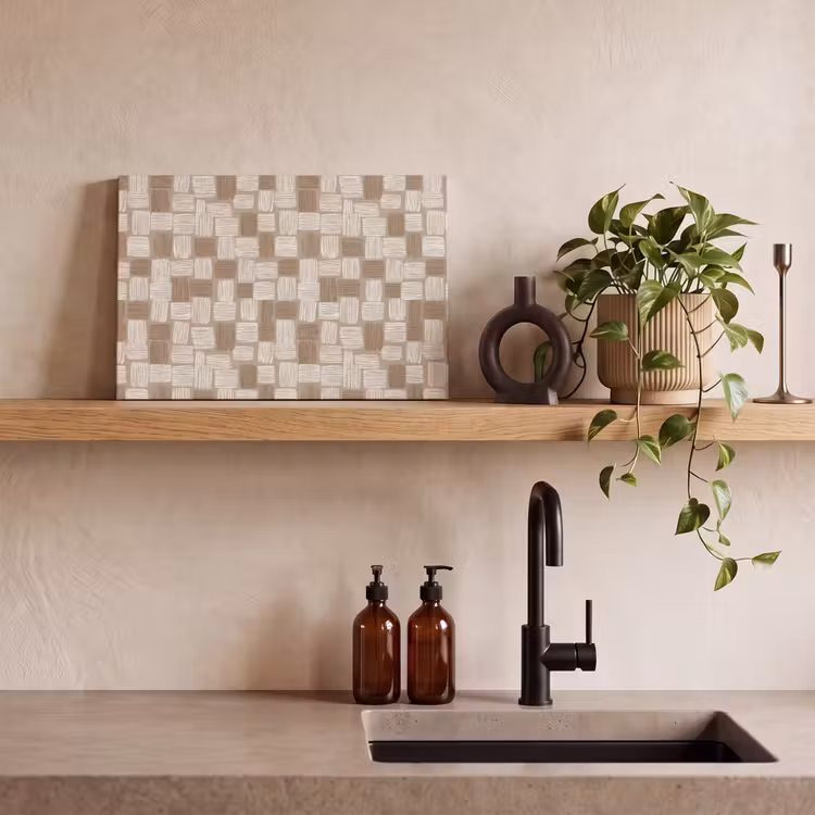 Blok - Patroon - Bruin canvas 2cm klein 34 -sfeer3