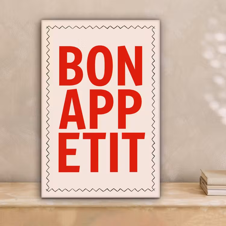 Blokletters - Rood - Kartelrand canvas 2cm klein -sfeer1