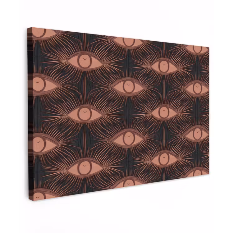Boheems - Oog - Bruin canvas 2cm klein 34 -z3d