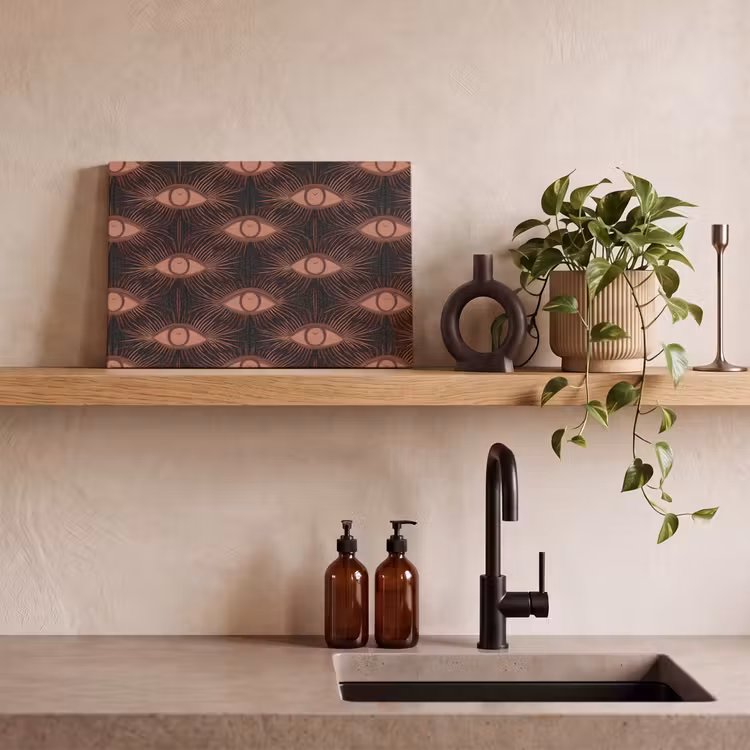 Boheems - Oog - Bruin canvas 2cm klein 34 -sfeer3