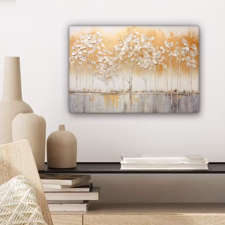 Bomen - Kunst - Acryl - Natuur canvas 2cm klein -sfeer6