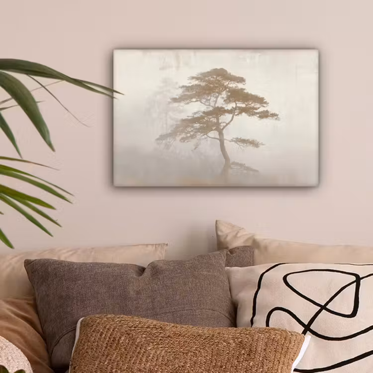 Boom - Oosterse stijl - Landschap canvas 2cm klein -sfeer1