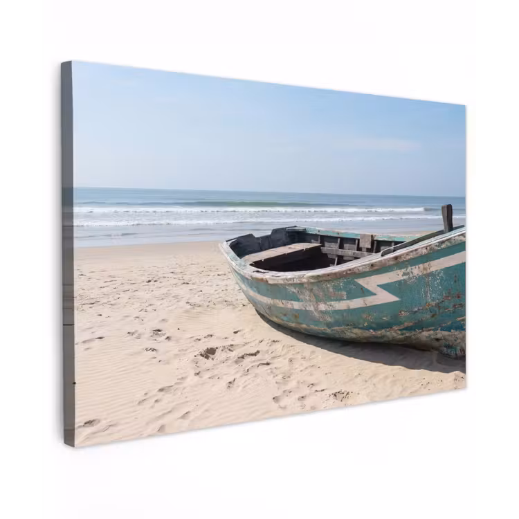 Boot - Zandstrand - Zee canvas 2cm klein -z3d