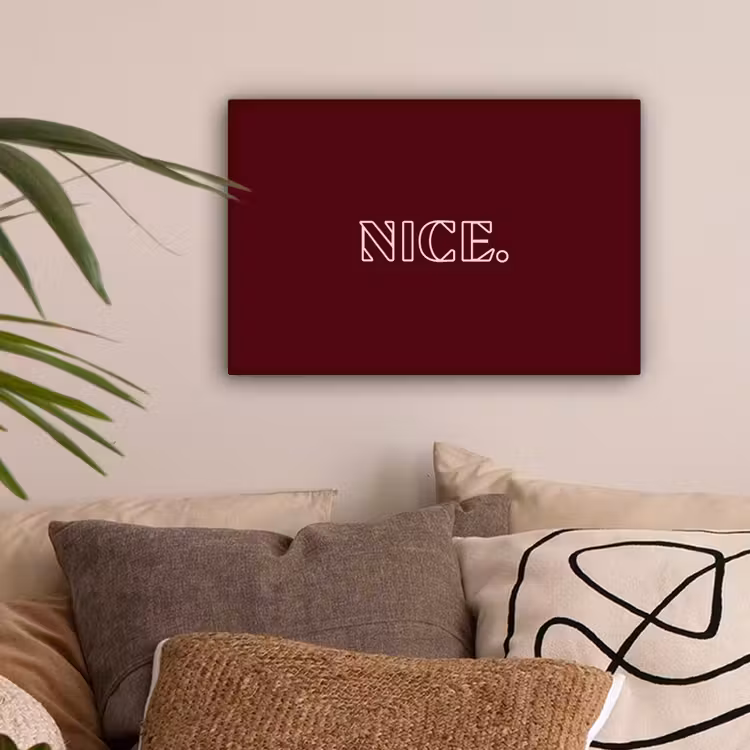 Bordeaux - Nice - minimalistisch canvas 2cm klein -sfeer1
