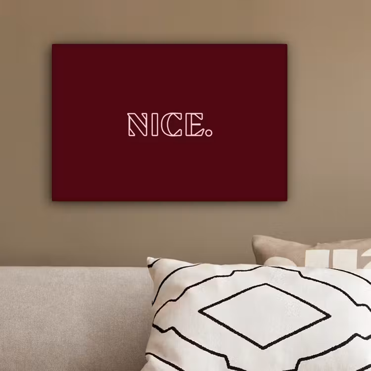 Bordeaux - Nice - minimalistisch canvas 2cm klein -sfeer3