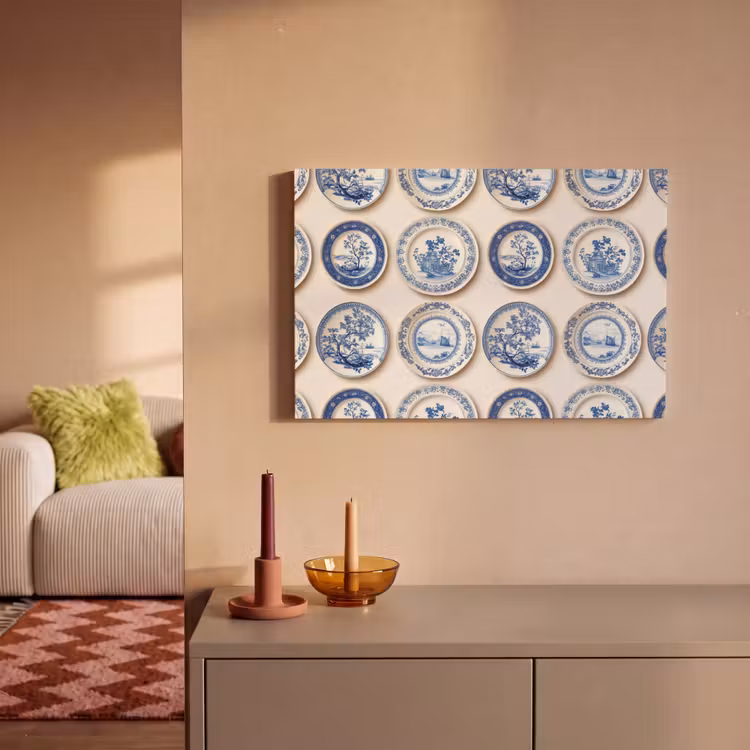 Borden - Bomen - Planten - Blauw canvas 2cm klein 34 -sfeer1