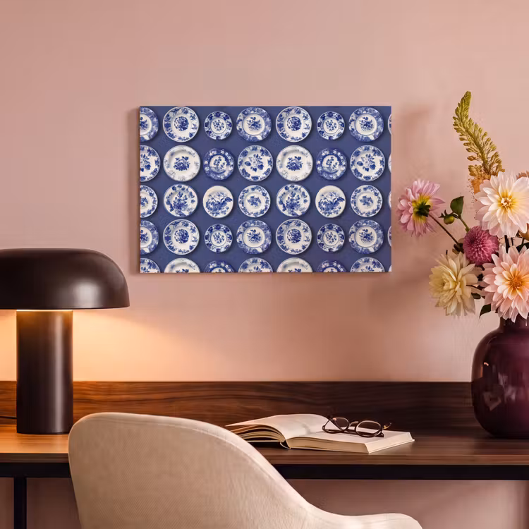Borden - Floraal - Blauw canvas 2cm klein 34 -sfeer4