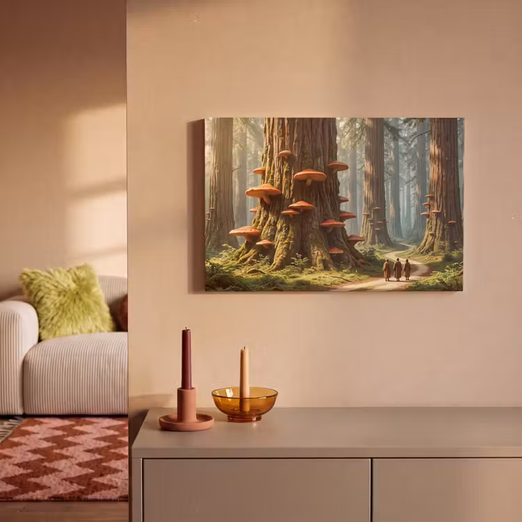 Canvas schilderij - Bos - Bomen - Natuur - Bos - Bomen - Natuur canvas 2cm klein