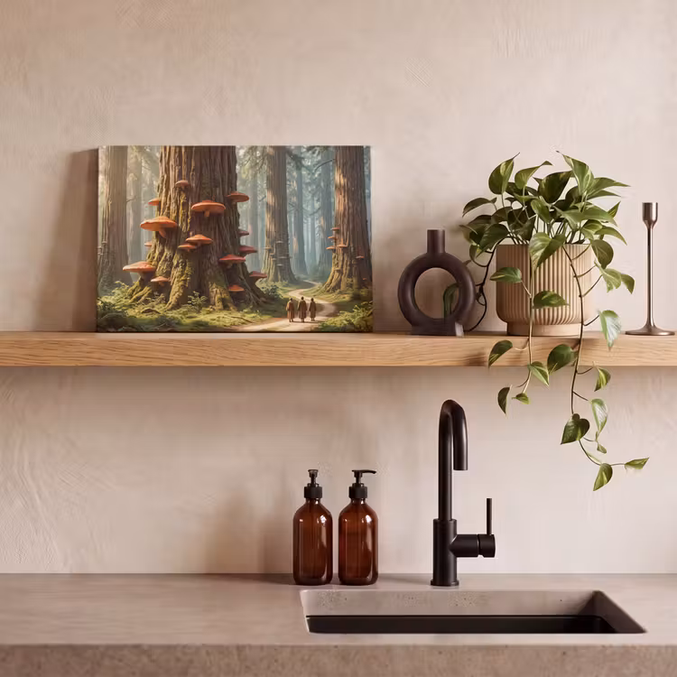Canvas schilderij - Bos - Bomen - Natuur - Bos - Bomen - Natuur canvas 2cm klein