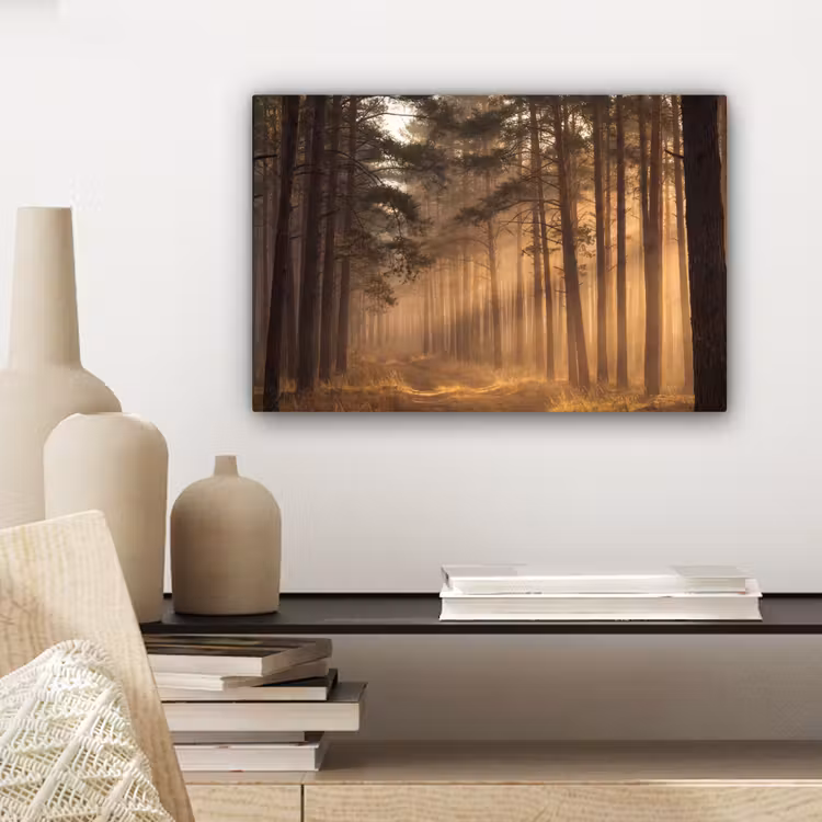 Bos - Mist - Zonlicht canvas 2cm klein -sfeer6