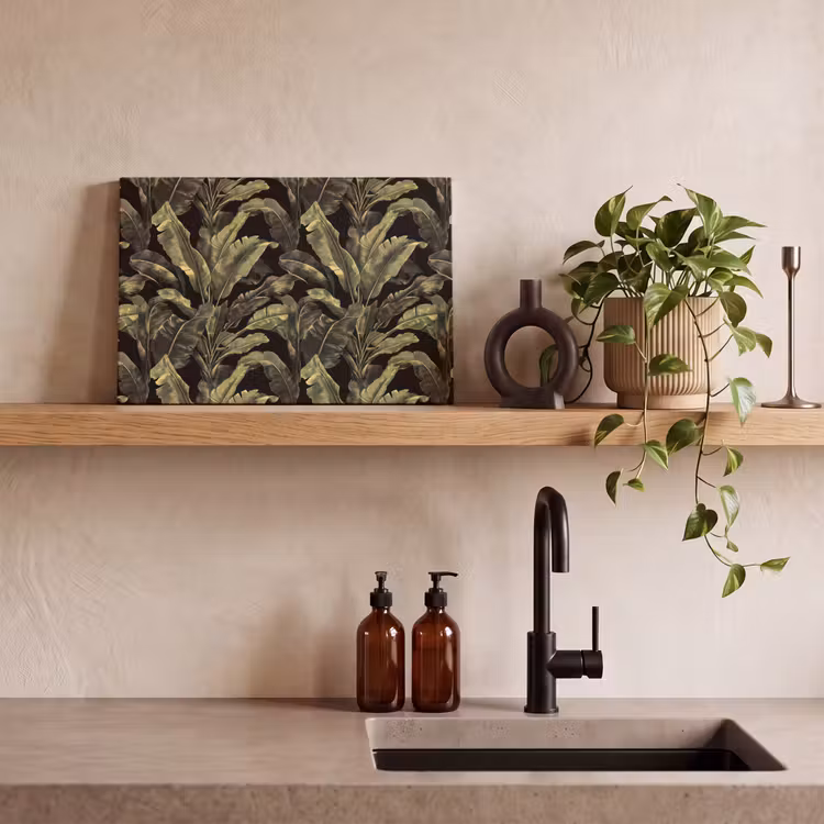 Botanisch - Bladeren - Groen canvas 2cm klein 34 -sfeer3