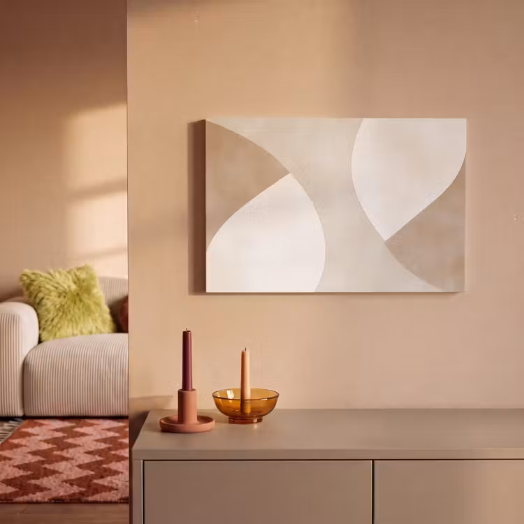 Bruin - Japandi - Abstract canvas 2cm klein -sfeer1