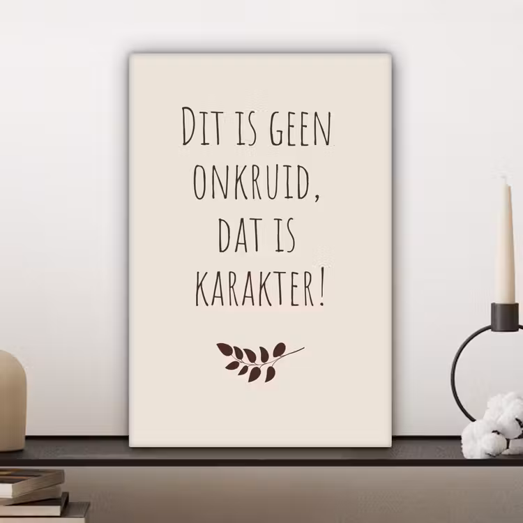 Bruin - Minimalistisch - Quote - Zomer canvas 2cm klein -sfeer6