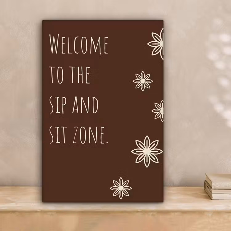 Bruin - Quote - Bloemen - Zomer canvas 2cm klein -sfeer1
