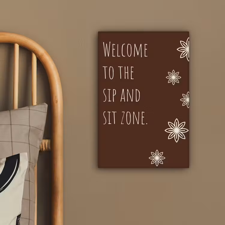 Bruin - Quote - Bloemen - Zomer canvas 2cm klein -sfeer3