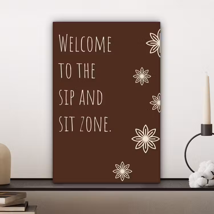 Bruin - Quote - Bloemen - Zomer canvas 2cm klein -sfeer6