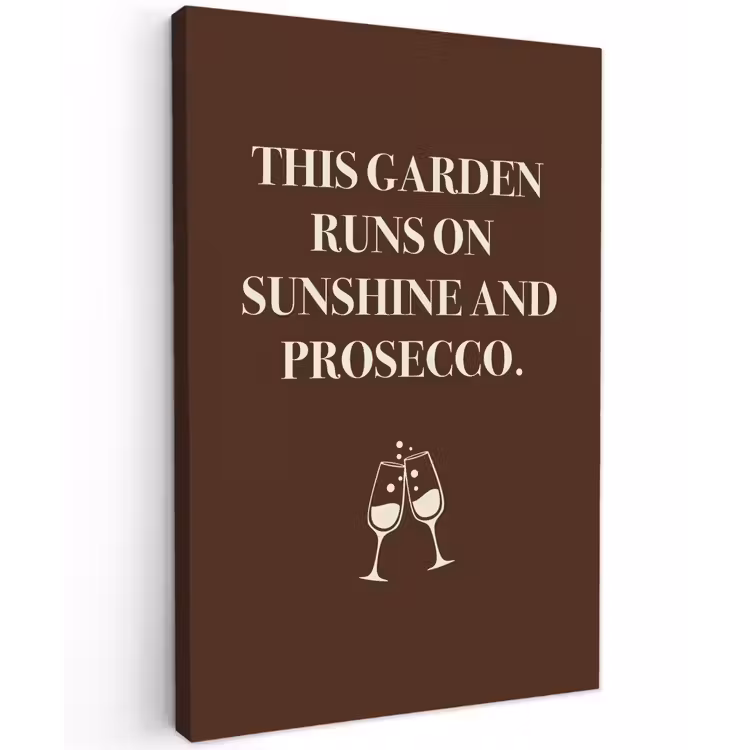 Bruin - Zomer - Quote - Drinken canvas 2cm klein -z3d