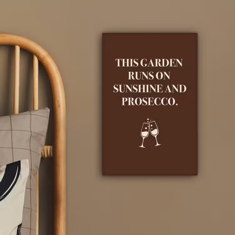 Bruin - Zomer - Quote - Drinken canvas 2cm klein -sfeer3