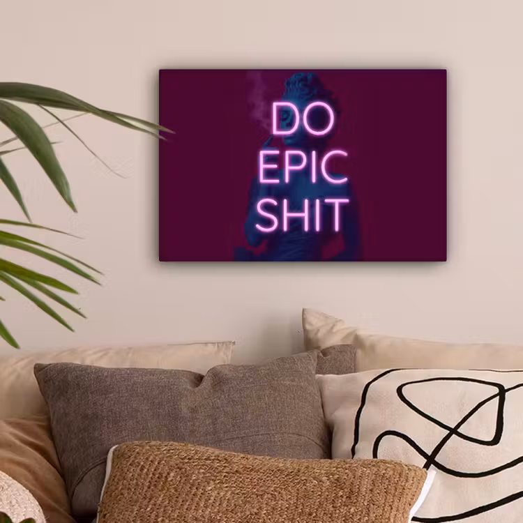 Buste - Neon - LED - Letters canvas 2cm klein -sfeer1