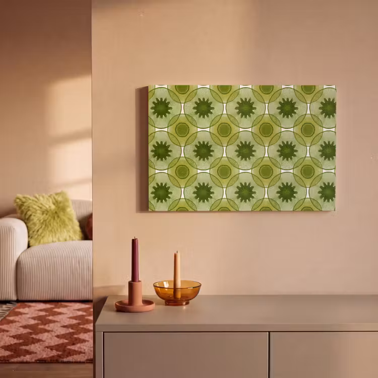 Cirkels - Patroon - Groen canvas 2cm klein 34 -sfeer1