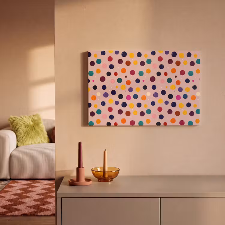 Cirkels - Patroon - Kleurrijk canvas 2cm klein 34 -sfeer1