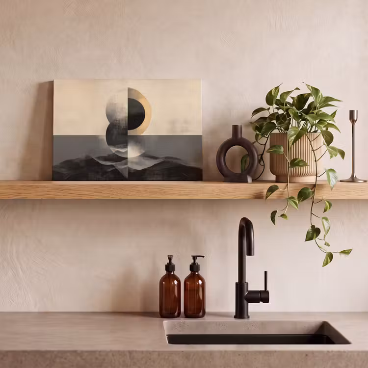 Cirkels - Schaduw - Abstract canvas 2cm klein -sfeer3