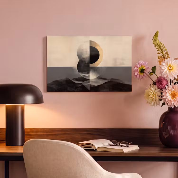 Cirkels - Schaduw - Abstract canvas 2cm klein -sfeer4