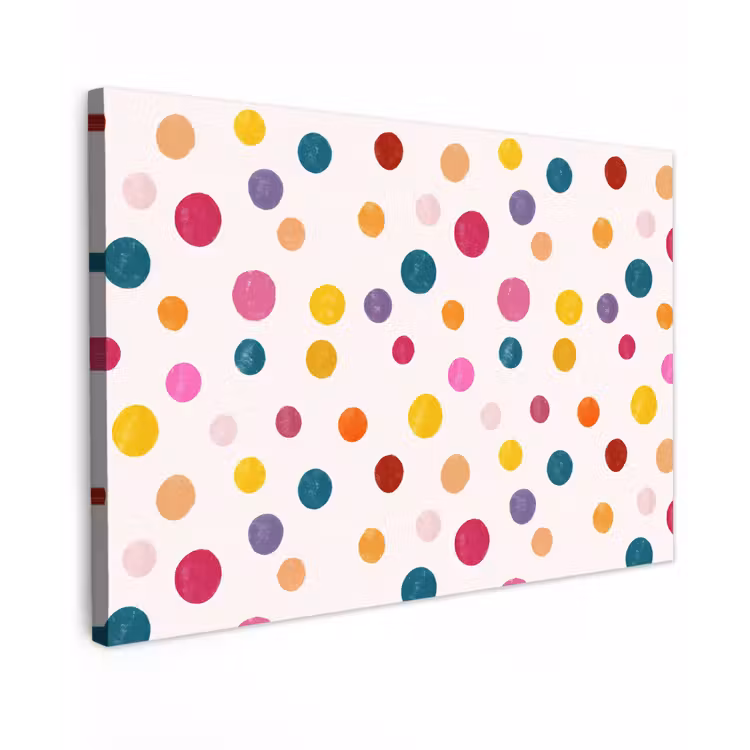 Cirkels - Speels - Kleurrijk canvas 2cm klein 34 -z3d