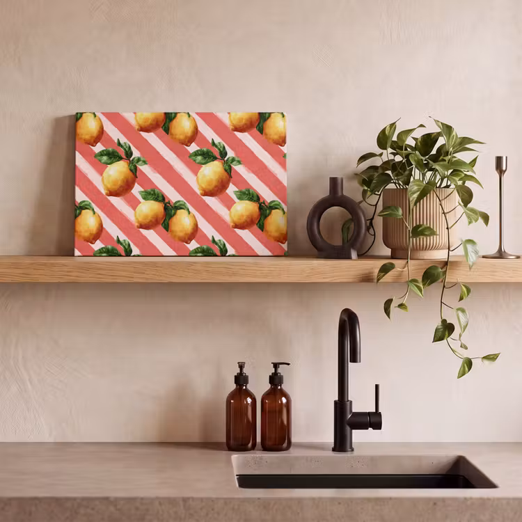 Citroen - Geïllustreerd - Oranje canvas 2cm klein 34 -sfeer3