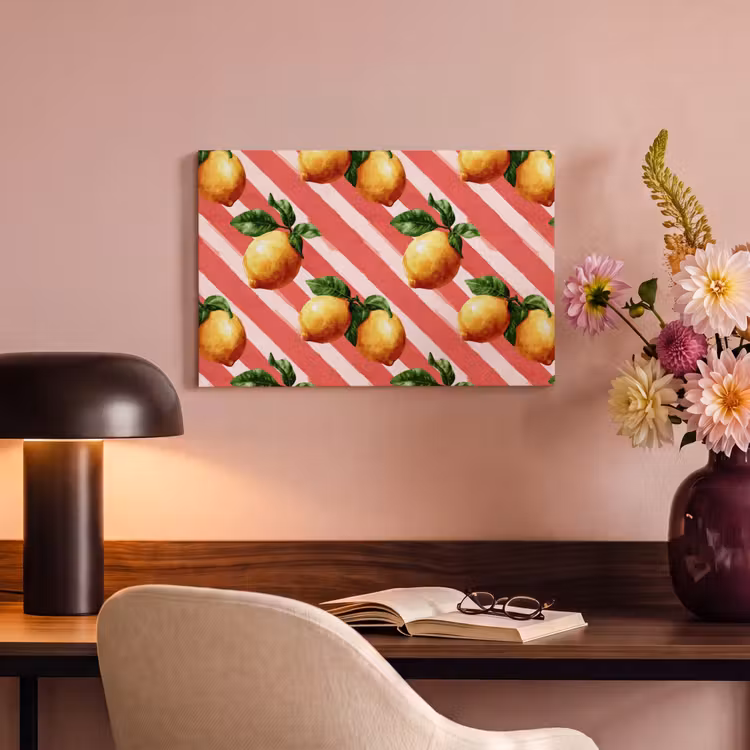Citroen - Geïllustreerd - Oranje canvas 2cm klein 34 -sfeer4