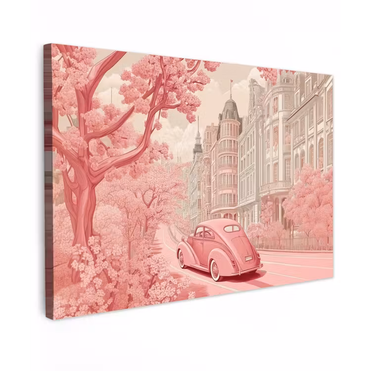 City - Car - Pink canvas 2cm klein -z3d