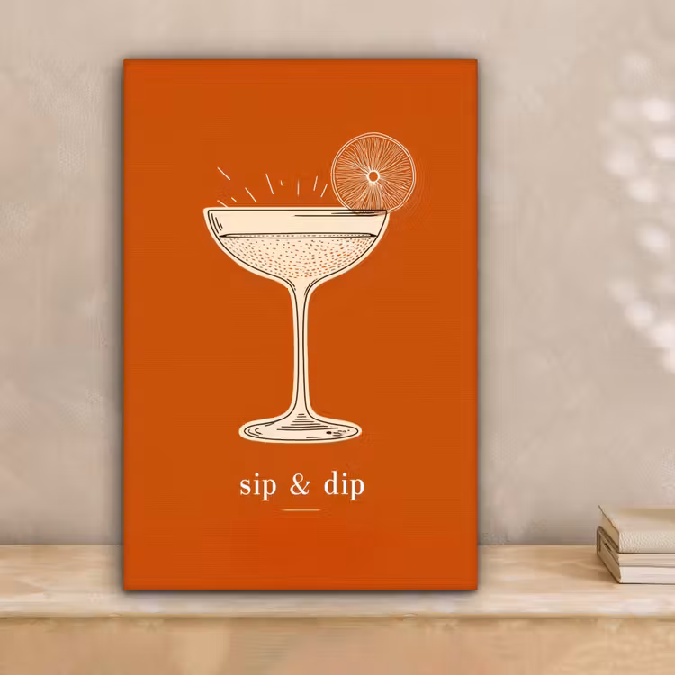 Cocktail - Oranje - Zomer - Quote canvas 2cm klein -sfeer1