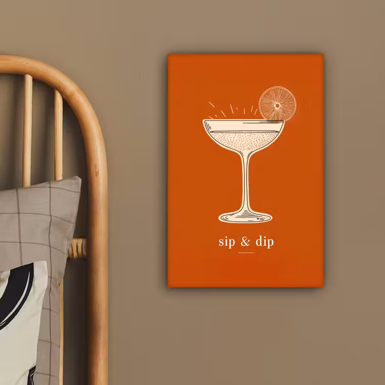 Cocktail - Oranje - Zomer - Quote canvas 2cm klein -sfeer3