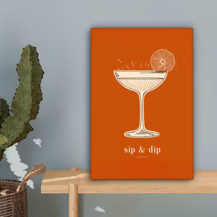 Cocktail - Oranje - Zomer - Quote canvas 2cm klein -sfeer4