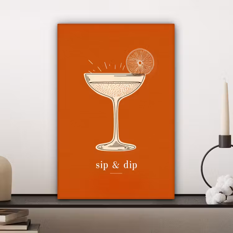 Cocktail - Oranje - Zomer - Quote canvas 2cm klein -sfeer6