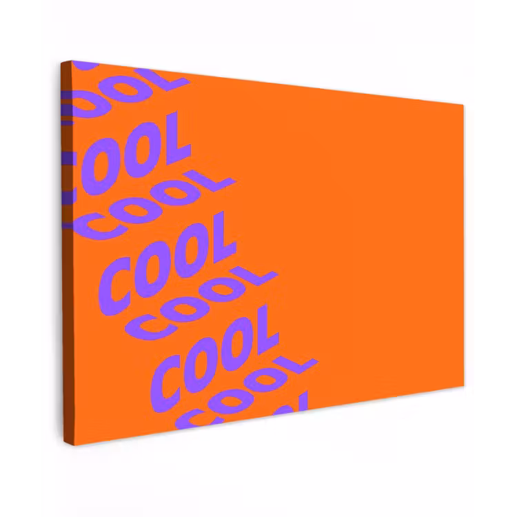 Cool - Paars - Oranje canvas 2cm klein -z3d