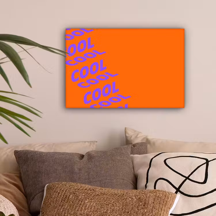 Cool - Paars - Oranje canvas 2cm klein -sfeer1