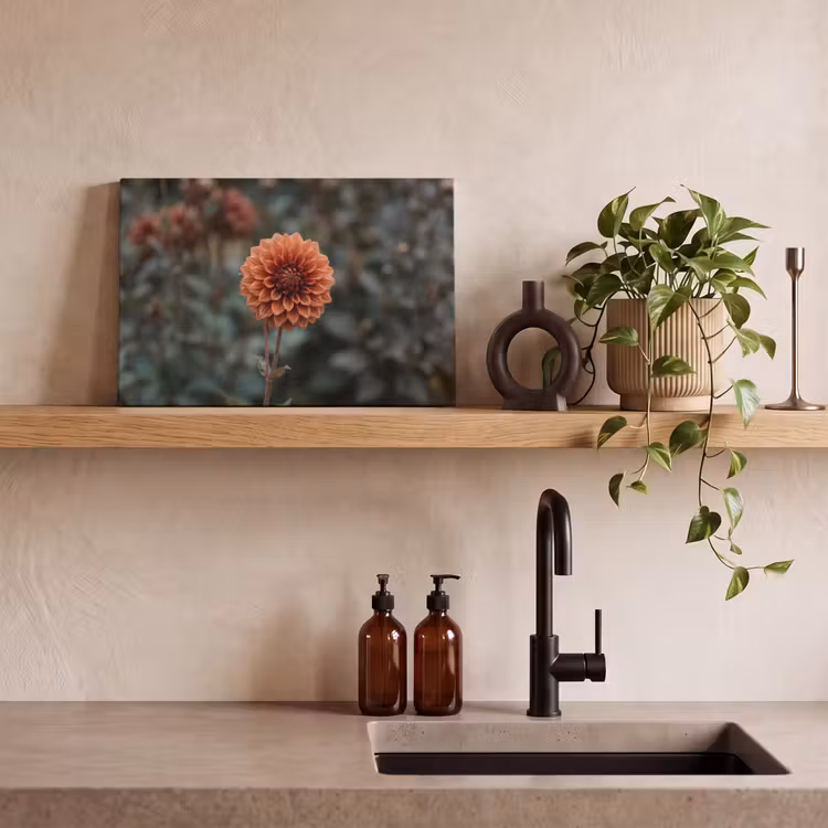 Dahlia - Bloem - Natuur - Sfeervol canvas 2cm klein -sfeer3