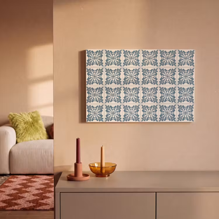 Dessin - Tegel - Blauw canvas 2cm klein 34 -sfeer1