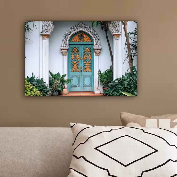 Deur - Patronen - Planten canvas 2cm klein -sfeer3