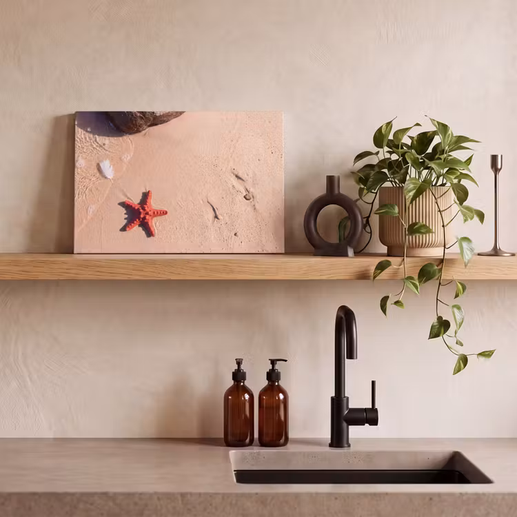 Dieren - Strand - Zee - Natuur - Rood canvas 2cm klein -sfeer3