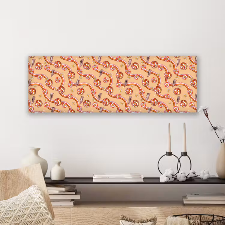 Disco - Patroon - Lijnen canvas 2cm klein 828 -sfeer6