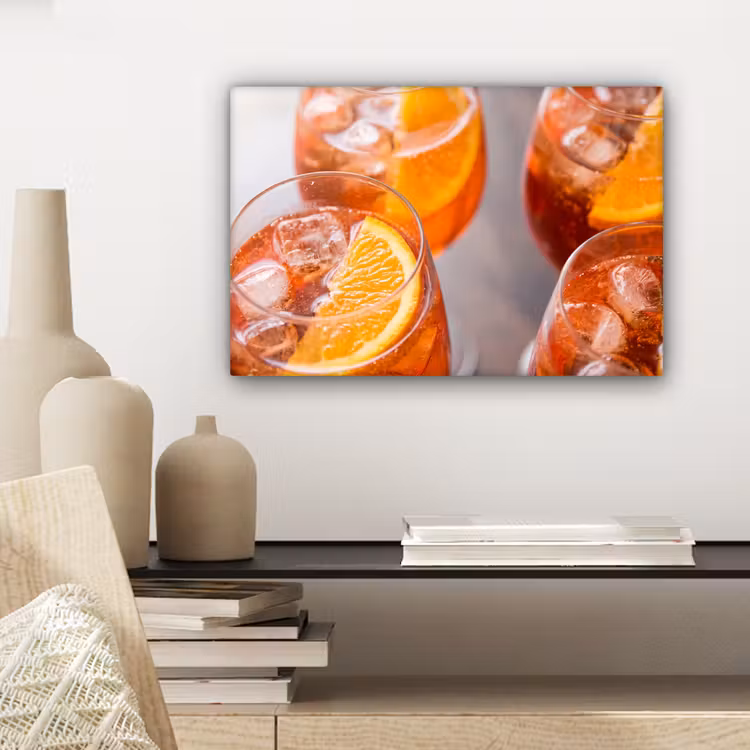 Drank - Sinaasappel - IJs - Zomer - Oranje canvas 2cm klein -sfeer6
